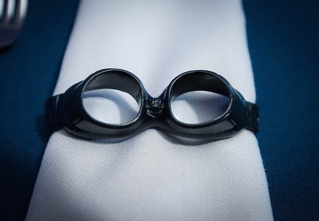 goggle napkin ring - Photo by Get the Picture Productions