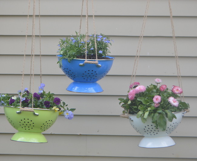 hanging metal colanders