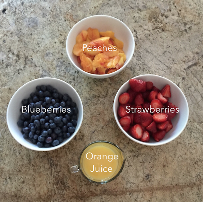 Fresh Fruit Popsicle ingredients