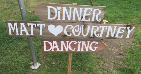 Sign for Wedding Reception
