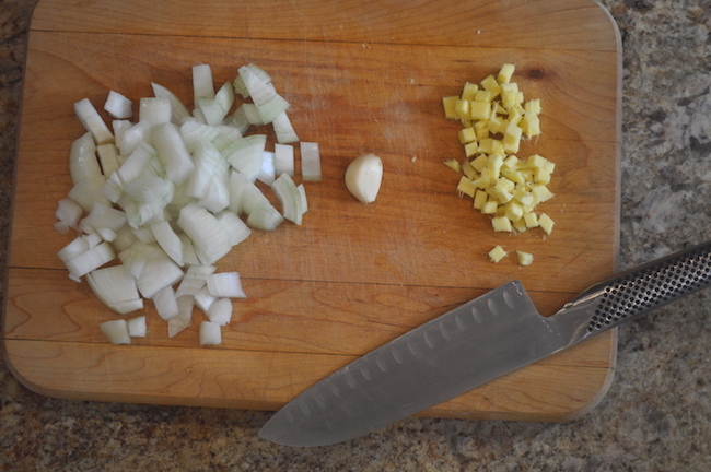 Chopped Onion, Garlic and Ginger