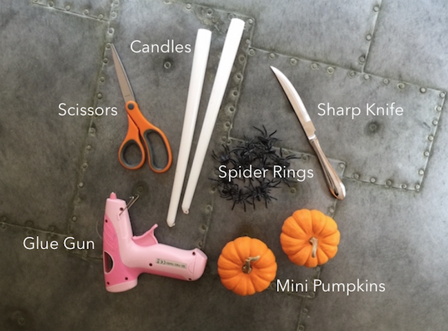 Halloween Spider Candle Supplies