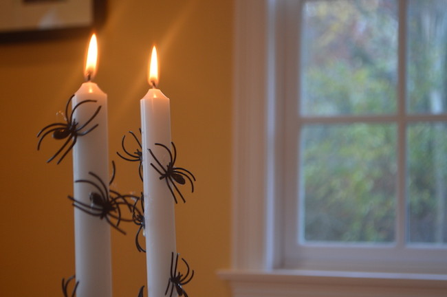 Halloween Spider Candles