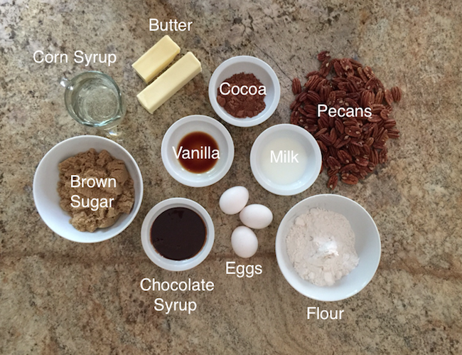 Chocolate Pecan Tart Ingredients