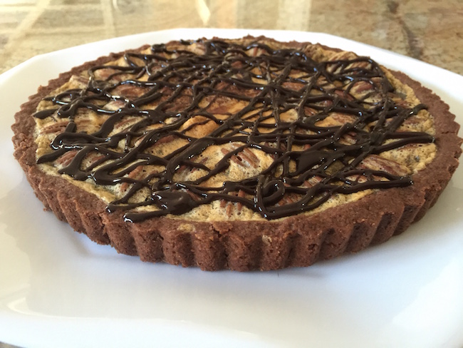 Chocolate Pecan Tart with Chocolate Drizzle