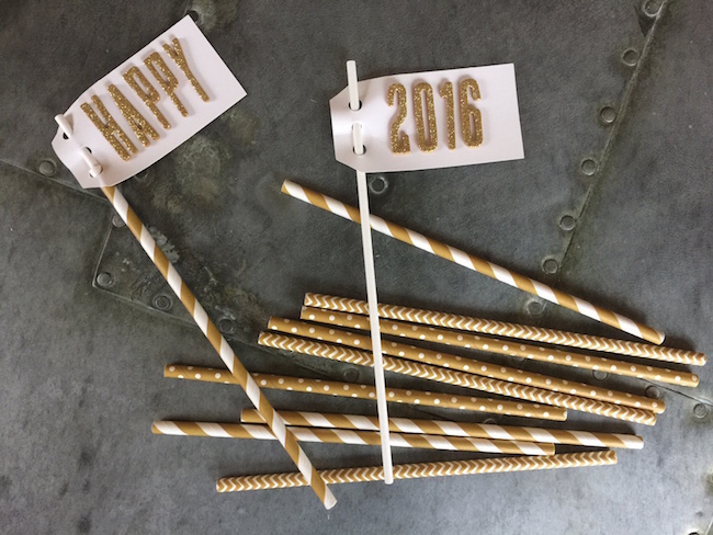 Decorative Straws for New Year's Eve Stir Sticks