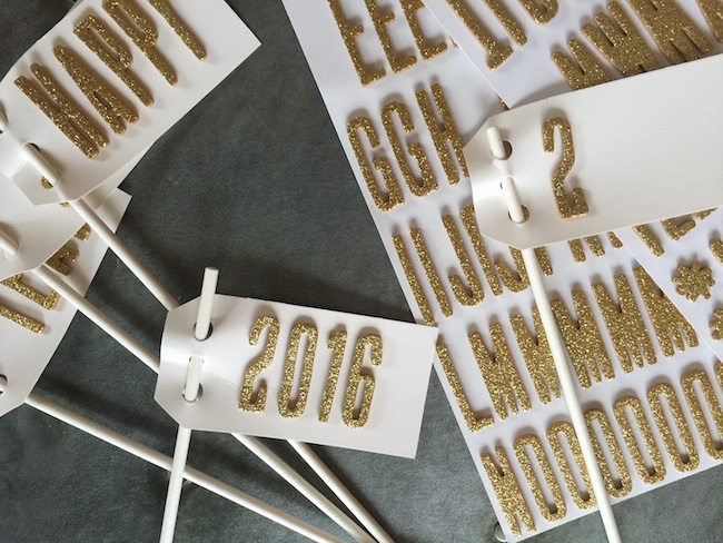 Label Tags with Glitter Stickers