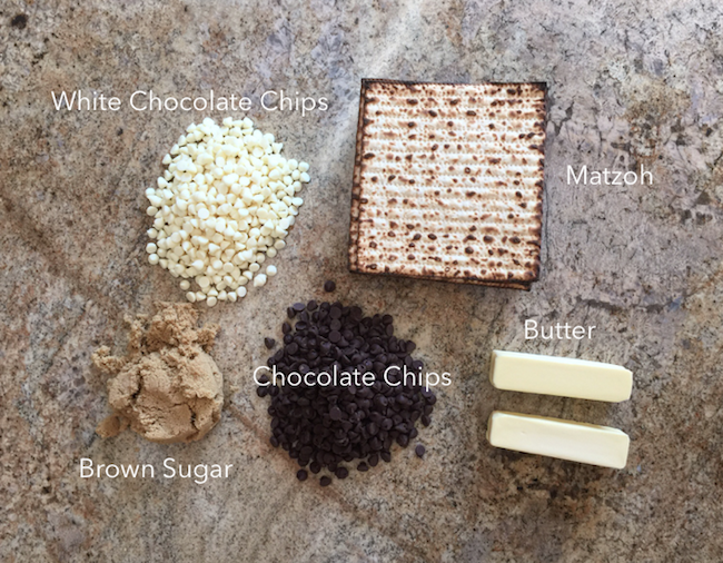 Ingredients for matzoh candy