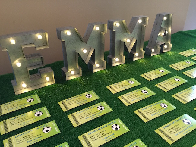Soccer Themed Bat Mitzvah Party