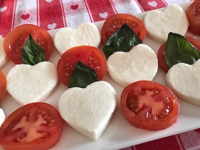 Valentine's Day Caprese Salad