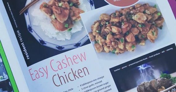 Cashew Chicken Recipe in Northington Living Magazine