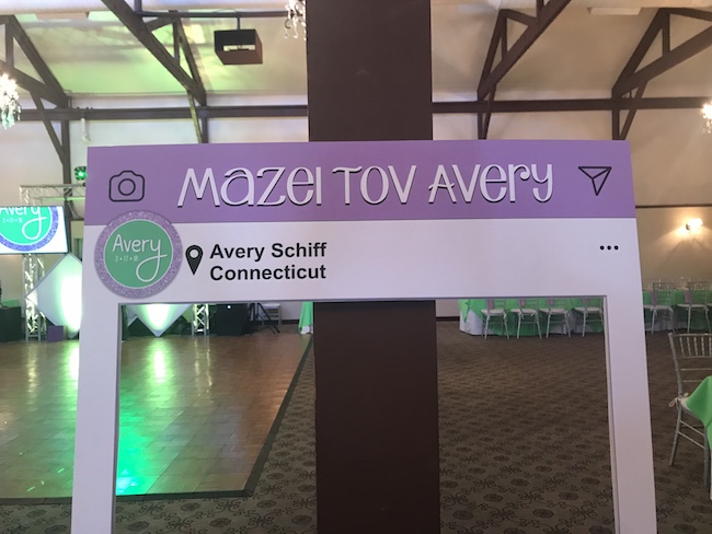 Purple and Green Color Scheme Bat Mitzvah Party