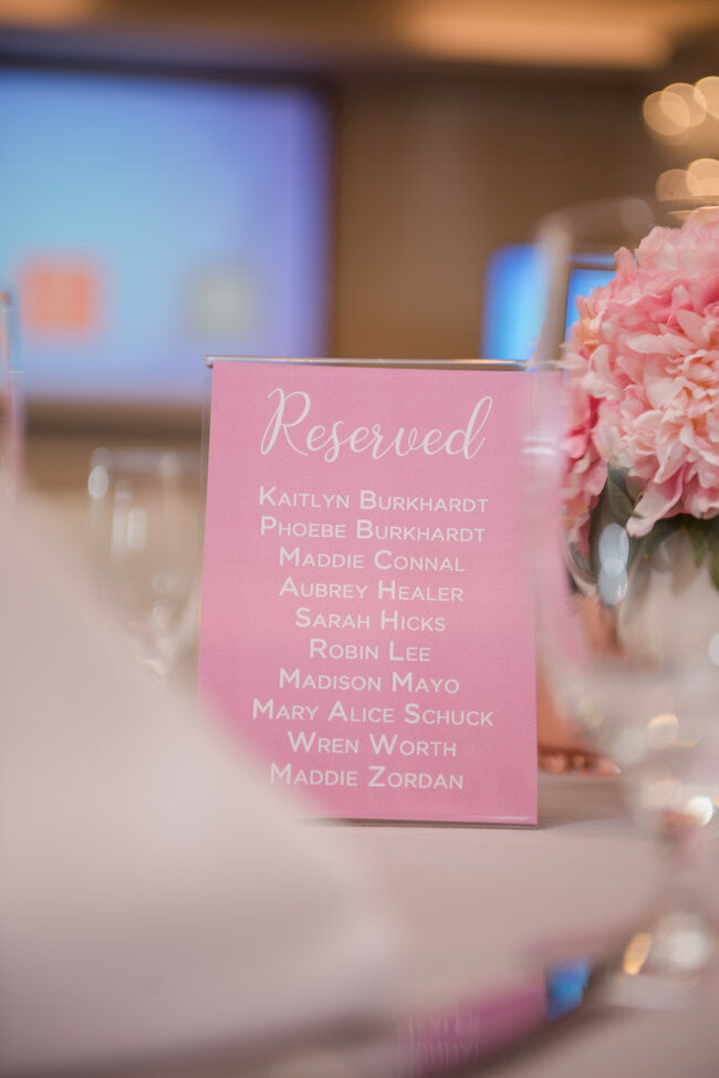 Reserved Table Sign