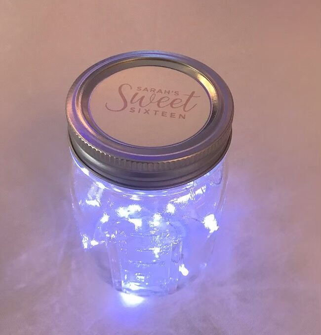 Major jars with fairy lights