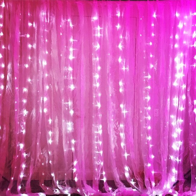 Light up photo backdrop