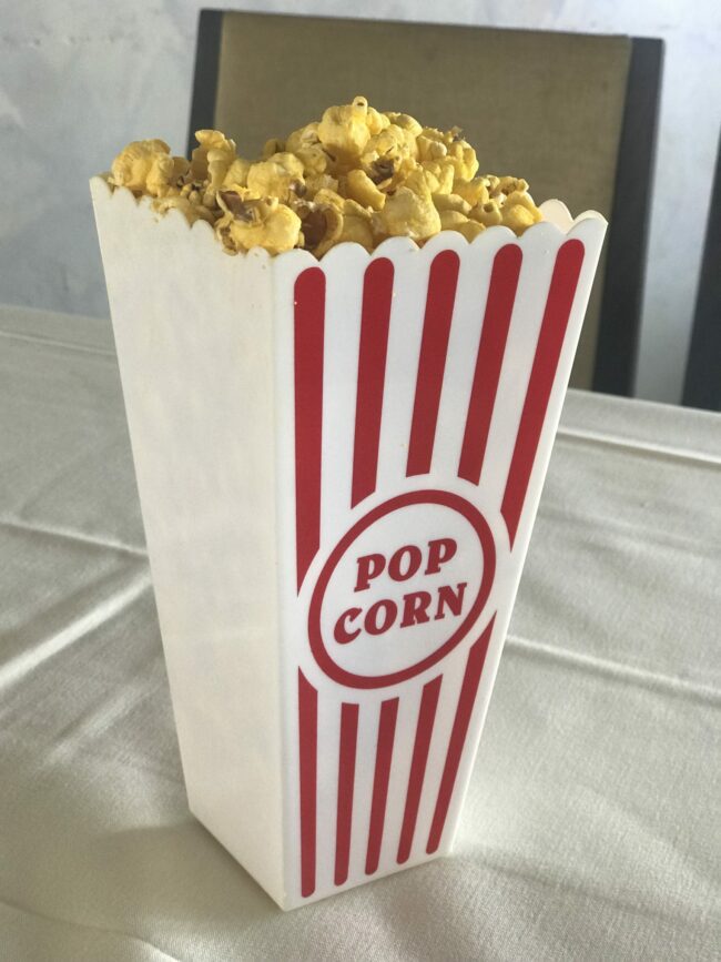 Popcorn appetizers for young adults