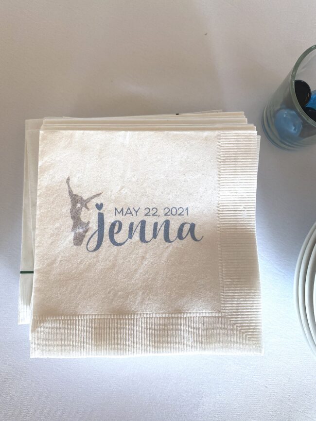 Logoed cocktail napkins