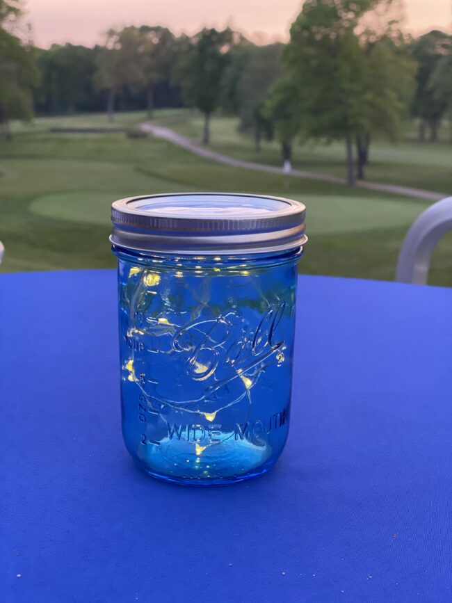 Cocktail table light-up centerpiece