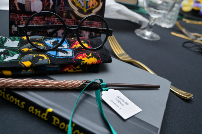 Harry Potter-themed centerpiece.
