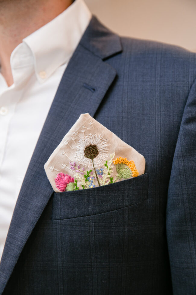Pocket Square on groom