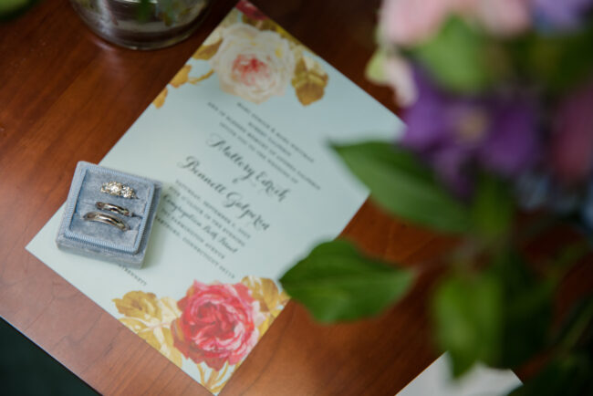 Wedding Invitation and rings
