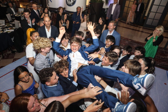 mitzvah boy crowd surfing