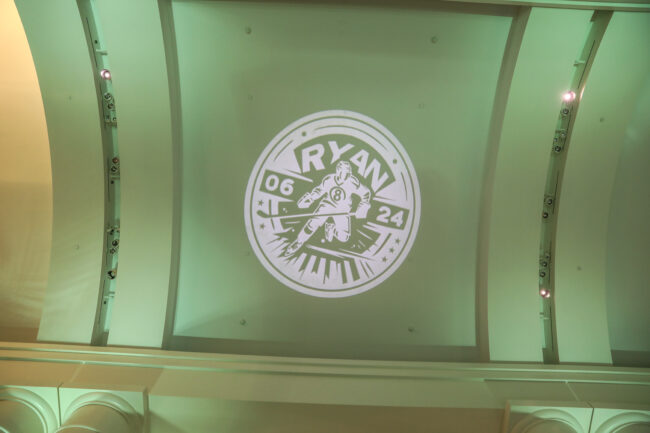 Logo on ceiling