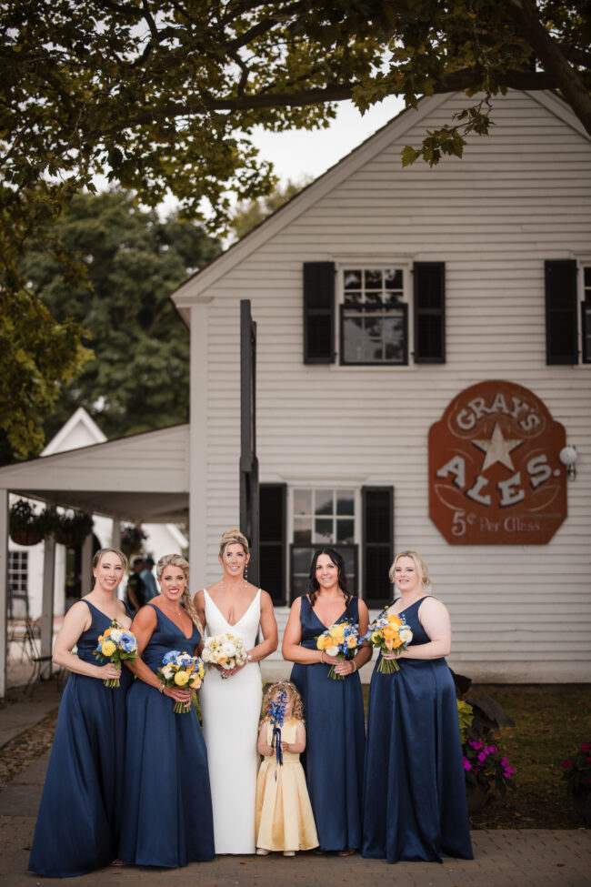 Bride and her maids get ready for the ceremony