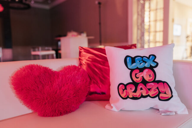 Logo'd lounge pillows