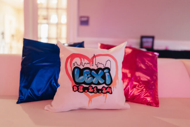 Logo'd lounge pillows