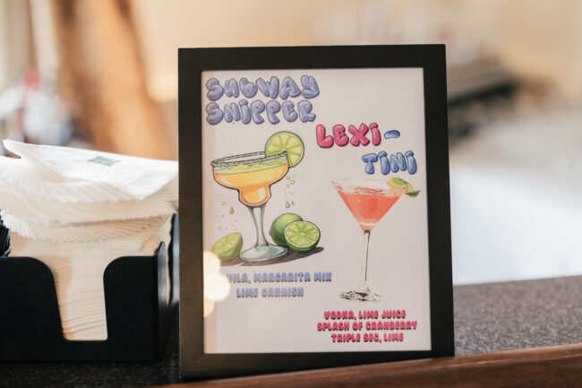 Signature drink sign