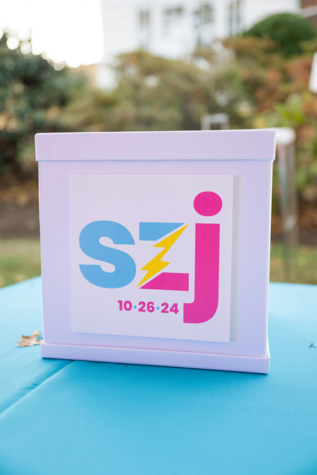 Custom card box with large event logo