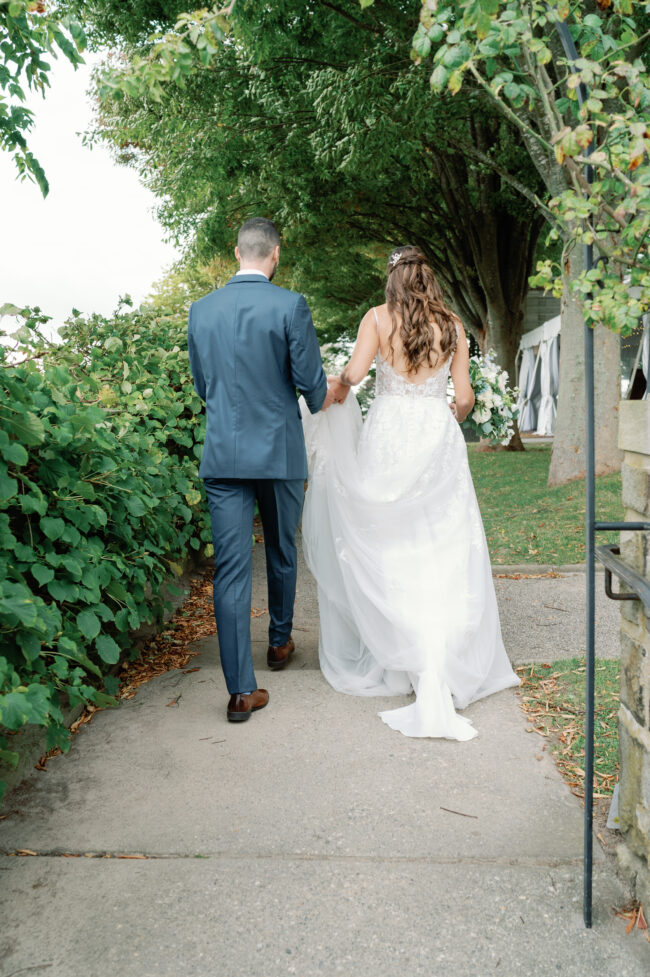 Soon-to-be bride and groom join rest of wedding party after first look