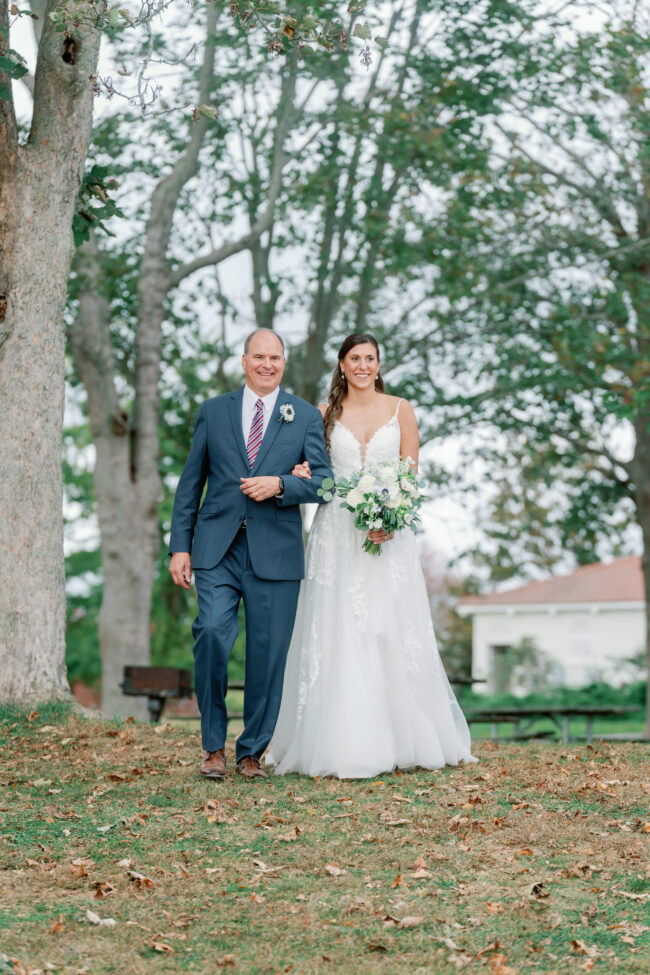 Bride and Father of Bride walking in processional
