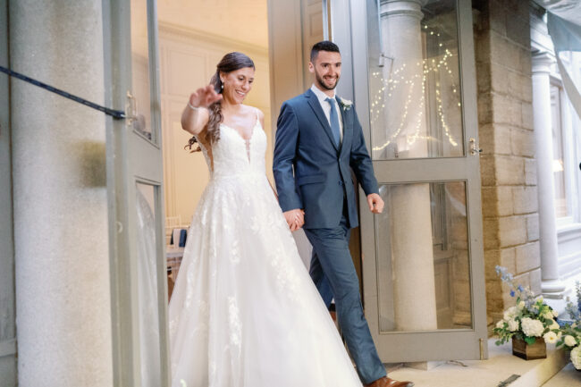 Bride and Groom appearing post-ceremony