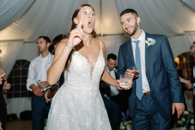 Bride and Groom enjoying a dance