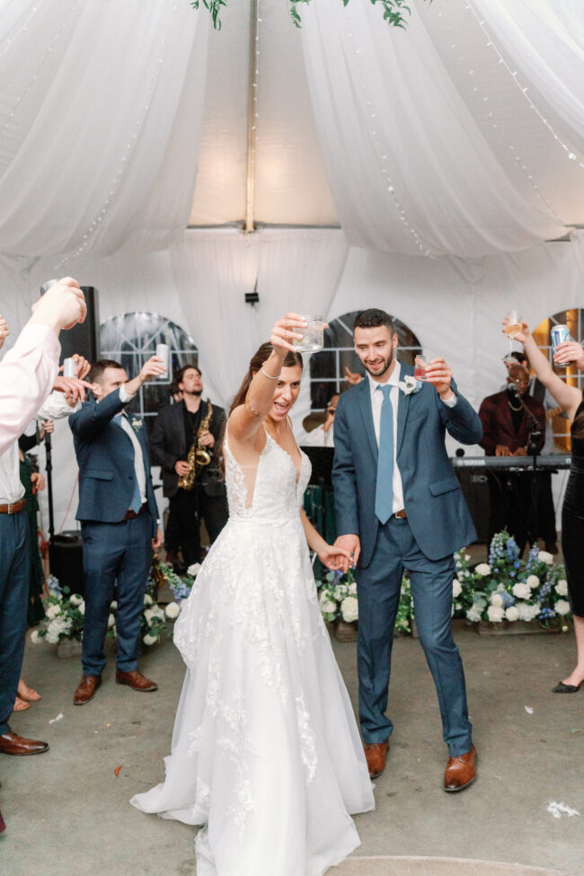 Cheers from and to the happy couple