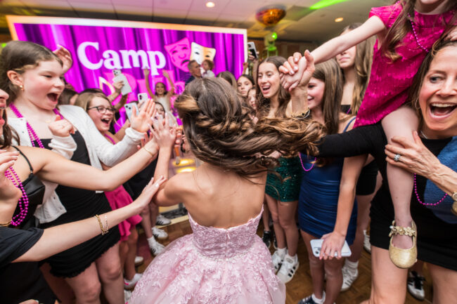 Mitzvah girl being introduced