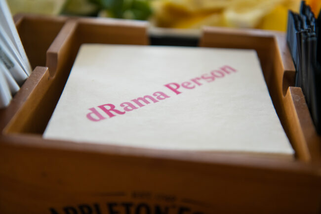 Logo'd cocktail napkins